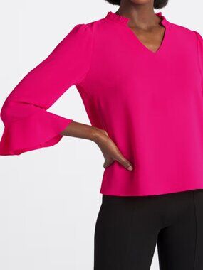 NWT CeCe ruffle sleeve 3/4 sleeve shirt